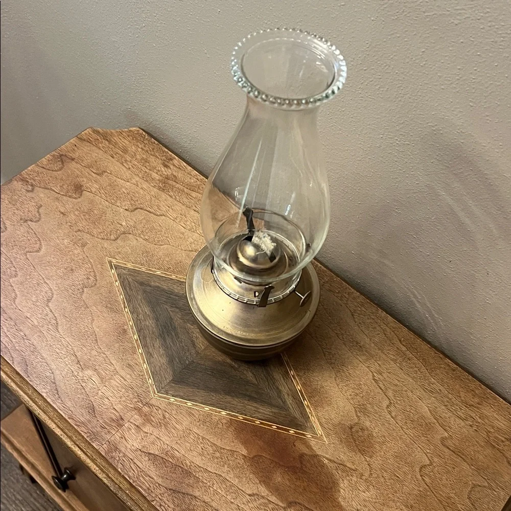 Vintage glass oil lamp